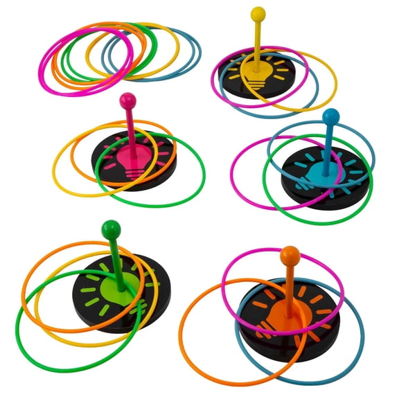 Jesus is the Light VBS Neon Ring Toss Game for 5 Players - 30 Pc.