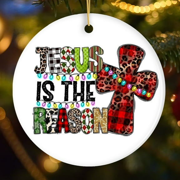 Jesus is the Reason Christmas Ornament, Holy Nativity Remembrance Keepsake