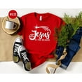 thumbnail image 1 of Jesus is the Reason Shirt, Xmas Jesus Lover T-Shirt, Religious Tee, Christmas Shirt, Christmas Outfit, Candy Cane Shirt, 1 of 5