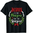 thumbnail image 1 of Jesus is the reason for the season christian christmas T-Shirt, 1 of 4
