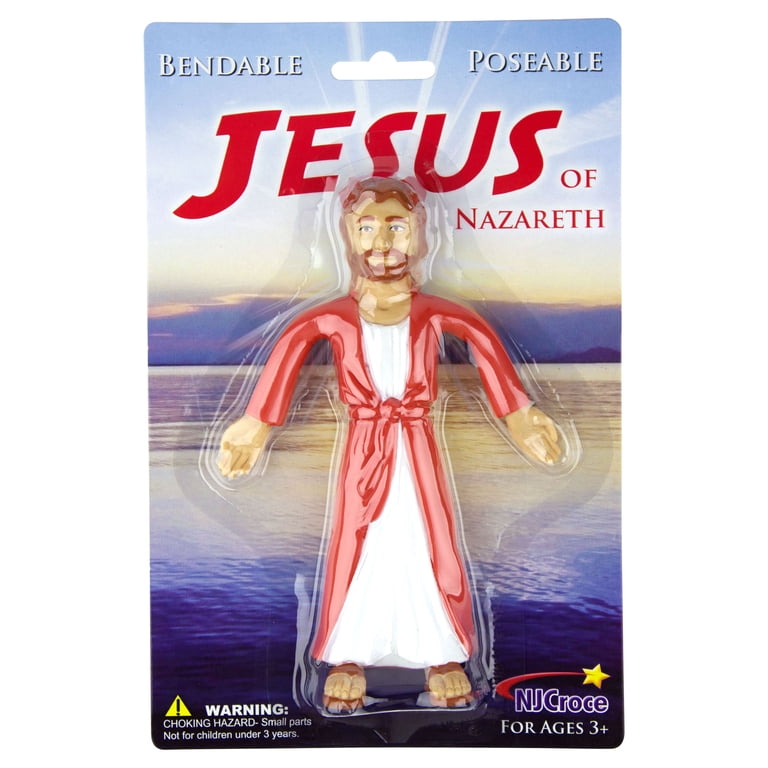 NJ Croce, Jesus of Nazareth Bendable Figure, Poseable Toy for Ages
