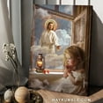 thumbnail image 1 of Jesus painting, Christ the redeemer, Night prayer, Lovely little girl - Jesus Portrait poster Prints, Christian Wall Art, UNFRAMED-18x24, 1 of 2