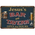 thumbnail image 1 of Jesus's Green Bar & Tavern Rustic Sign Decor 8x12 208120047174, 1 of 1