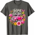 thumbnail image 1 of Jesus take the Wheel Floral Farm Truck T-Shirt, 1 of 2