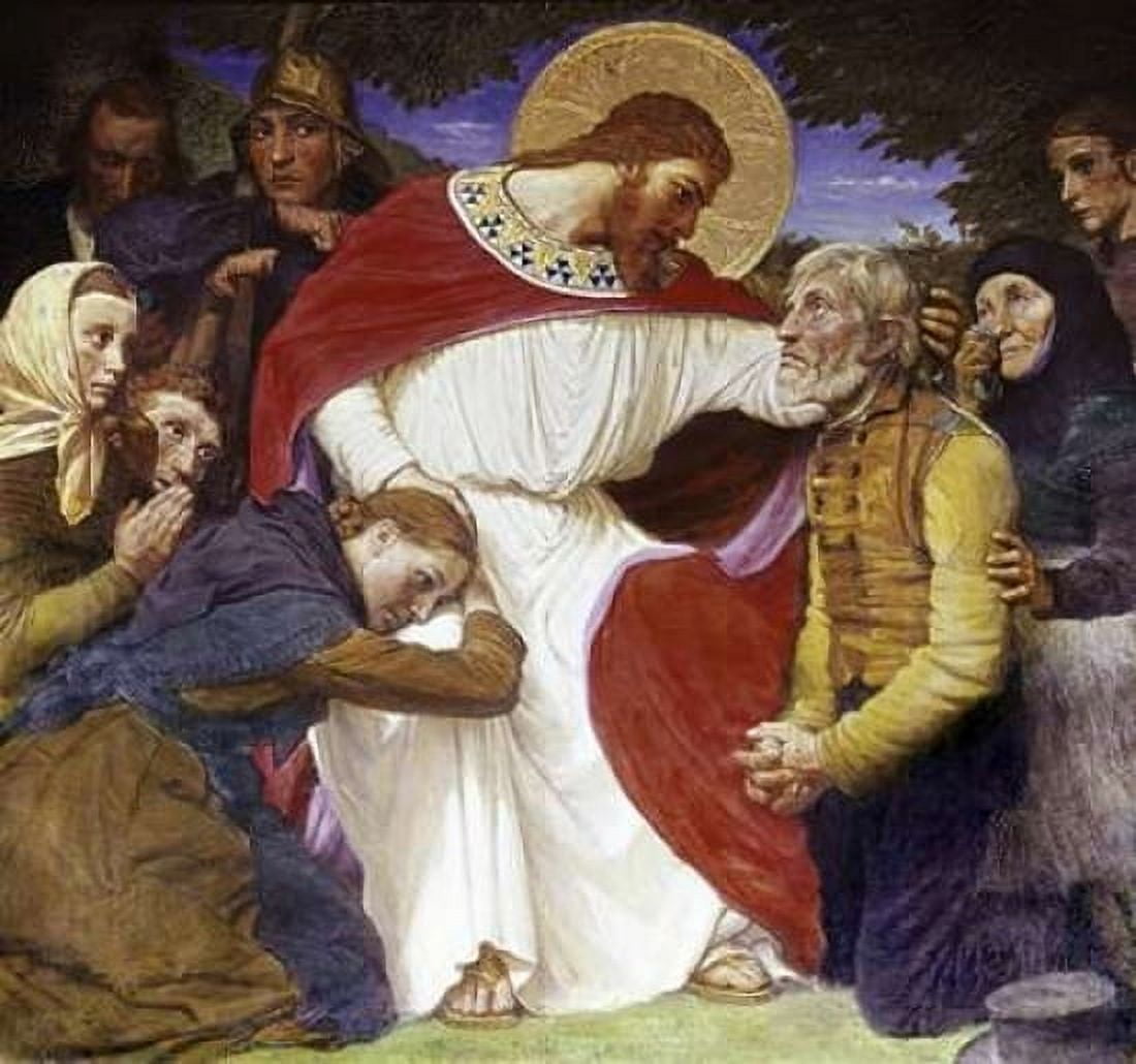 Jesus the Comforter Canvas Art - August Andreas Jerndorff (24 x 24)