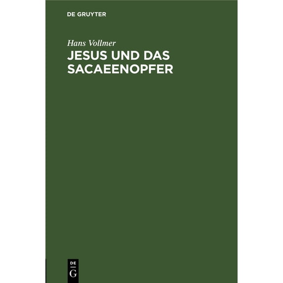 Jesus und das Sacaeenopfer, (Hardcover)