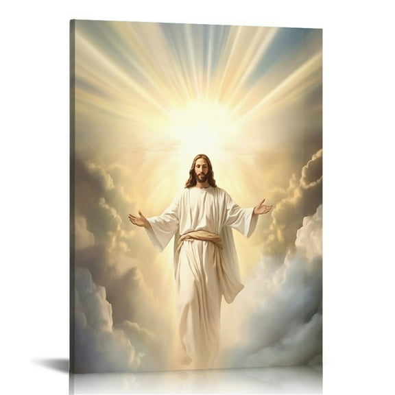 Jesus wall art decor Christian wall art, Jesus Canvas Wall Art Print ，Jesus Decorations Religious Christian Gifts for Church Prayer Room Living Room Home Decor Gift Wooden Framed