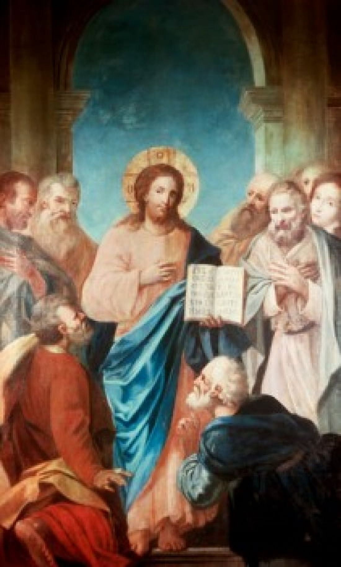 Jesus with Disciples in the Temple 15th C Artist Unkonwn Canvas Art - (18 x 24)