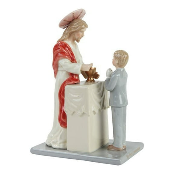 Jesus with First Communion Boy Figurine