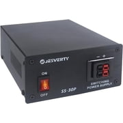 مزود طاقة عالمي مدمج منظم بتيار مستمر من JESVERTY SS-30P 13.8 فولت 30 أمبير، ومحول طاقة تيار متردد-تيار مستمر، ومنفذ USB 20 وات وشحن سريع من النوع C، وموصلات Anderson وأعمدة Bingding مقاس 1/4 بوصة للهواة والراديو