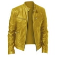 thumbnail image 1 of Jesvior Men's Faux Leather Jacket Long Sleeve Full Zip Mid-Length Casual Outerwear,Sleek Motorcycle-Inspired Style for City Nights, Weekend Hangouts, and Dinner Dates, 1 of 3