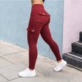 thumbnail image 1 of Jesvior Plus Size Women's High Waisted Cargo Yoga Leggings with Pockets Tummy Control Stretch Workout Leggings Running Athletic Gym Activewear, 1 of 9