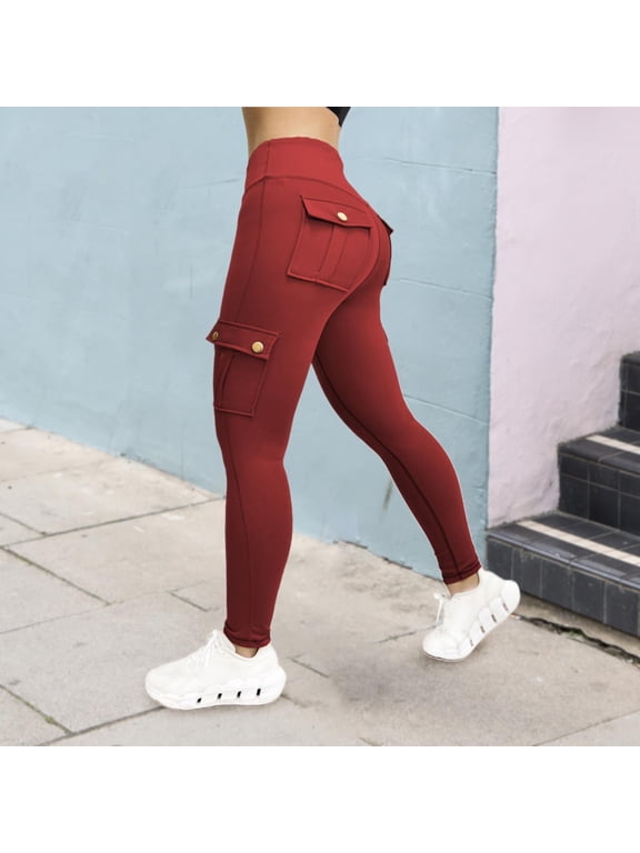 Women'S High Waisted Yoga Pants with Pockets Tummy Control Workout Leggings Running Athletic Gym Activewear