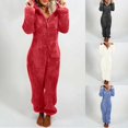thumbnail image 1 of Jesvior Women'S Long Sleeve Hooded Jumpsuit Pajamas Casual Winter Warm Romper Sleepwear One Piece, 1 of 1