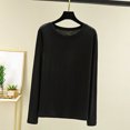 thumbnail image 1 of Jesvior Women'S Long Sleeve Pajama Top Loose Casual Sleepwear Tunic Blouse with Pockets for Home Lounge, 1 of 5