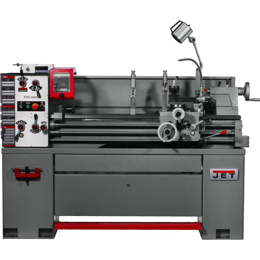 Jet 14 X 40 Electronic Variable Speed Lathe With Acu-Rite 203 Dro And Taper Attachment