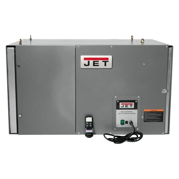 Jet 3000 CFM Metalworking Air Filtration System 1HP 230V 2 Filter, Gray