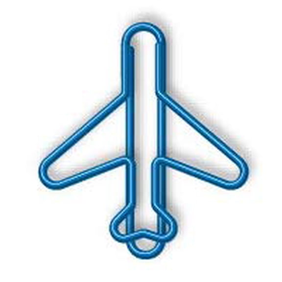 Jet Airplane Paperclips - Blue