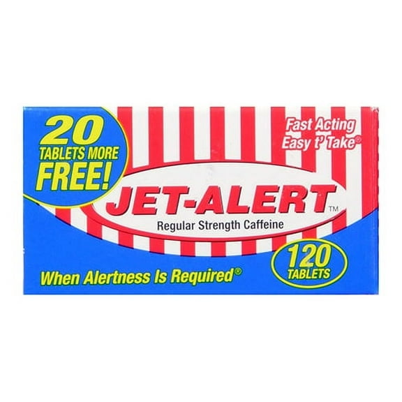 Jet-Alert 100 MG Each Regular Strength Caffeine Tablets 120 Ea