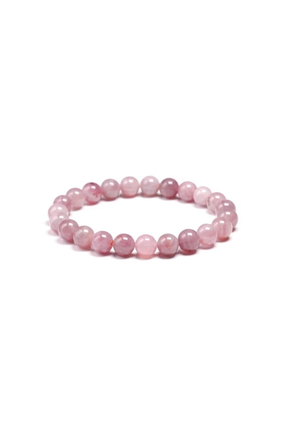 Natural Rose Quartz Bracelet 8mm Beads Pink Color