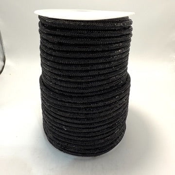 Stoned Crazy Jet Black Corded Rhinestone Rope: By The Yard/4.5mm