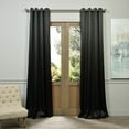 thumbnail image 1 of Jet Black Grommet Blackout Room Darkening Curtain (1 Panel), Jet Black, 50W X 108L, 1 of 6