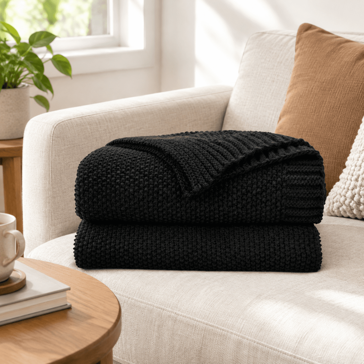 Pyjamas At Jet Jet Black Seed Throw Blanket 60