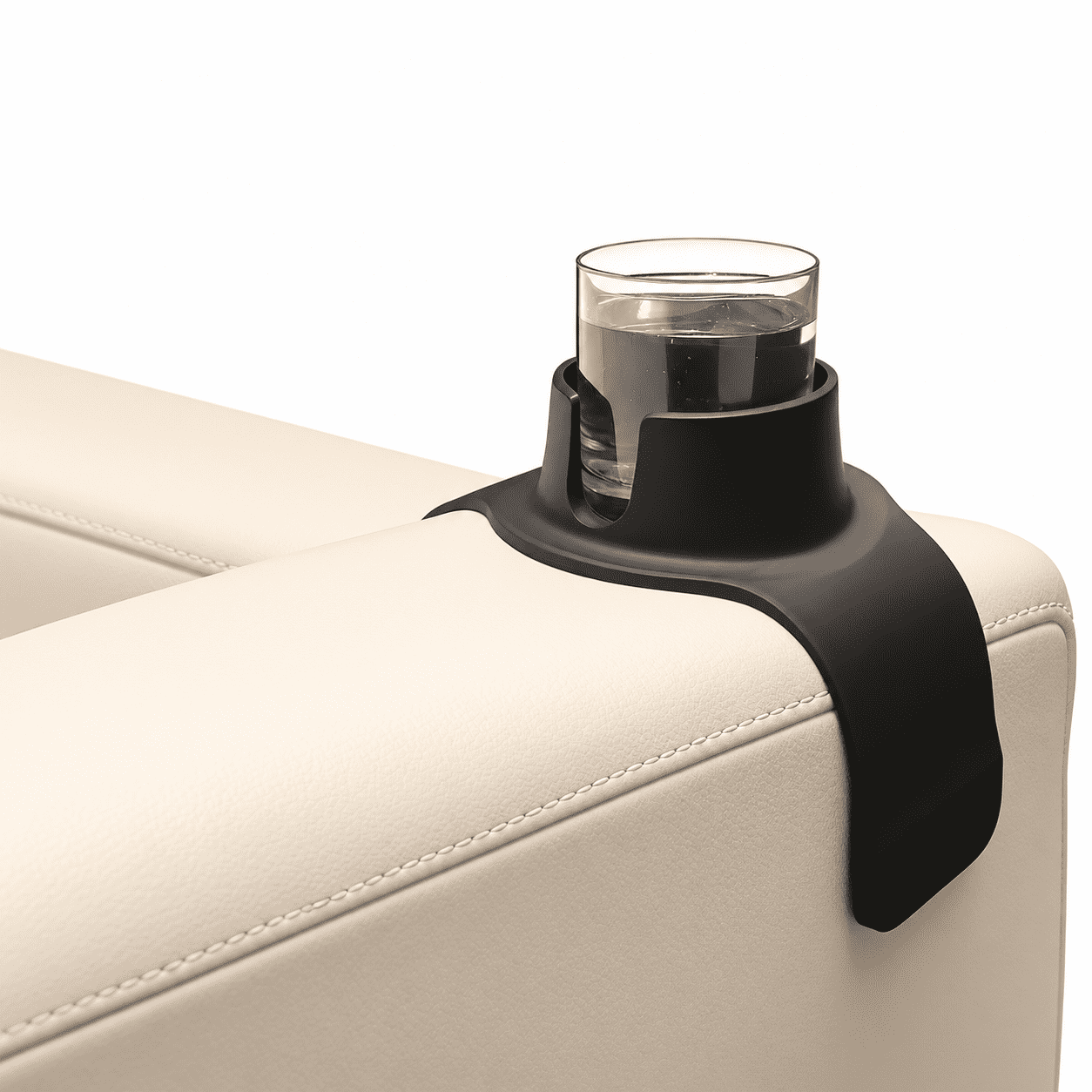 Jet Black Silicone Couch Armrest Cup Holder Drink Holder for Sofas and ...