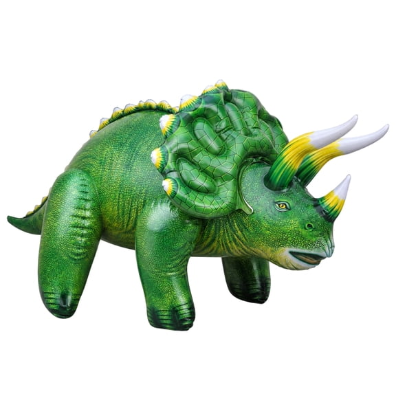 Jet Creations 43" Long Realistic Inflatable Triceratops Dinosaur for Ages 3 , Green