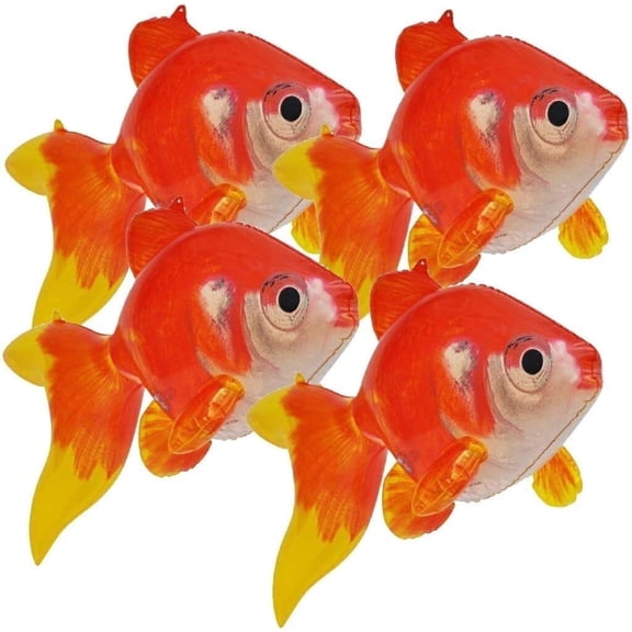 Inflatable 20 inch Long Goldfish 4-pack
