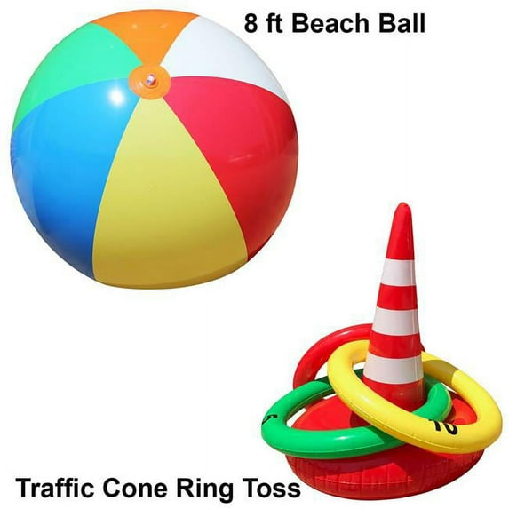Jet Creations JC-D035 8 ft. Beach Ball & Traffic Cone Toss Game
