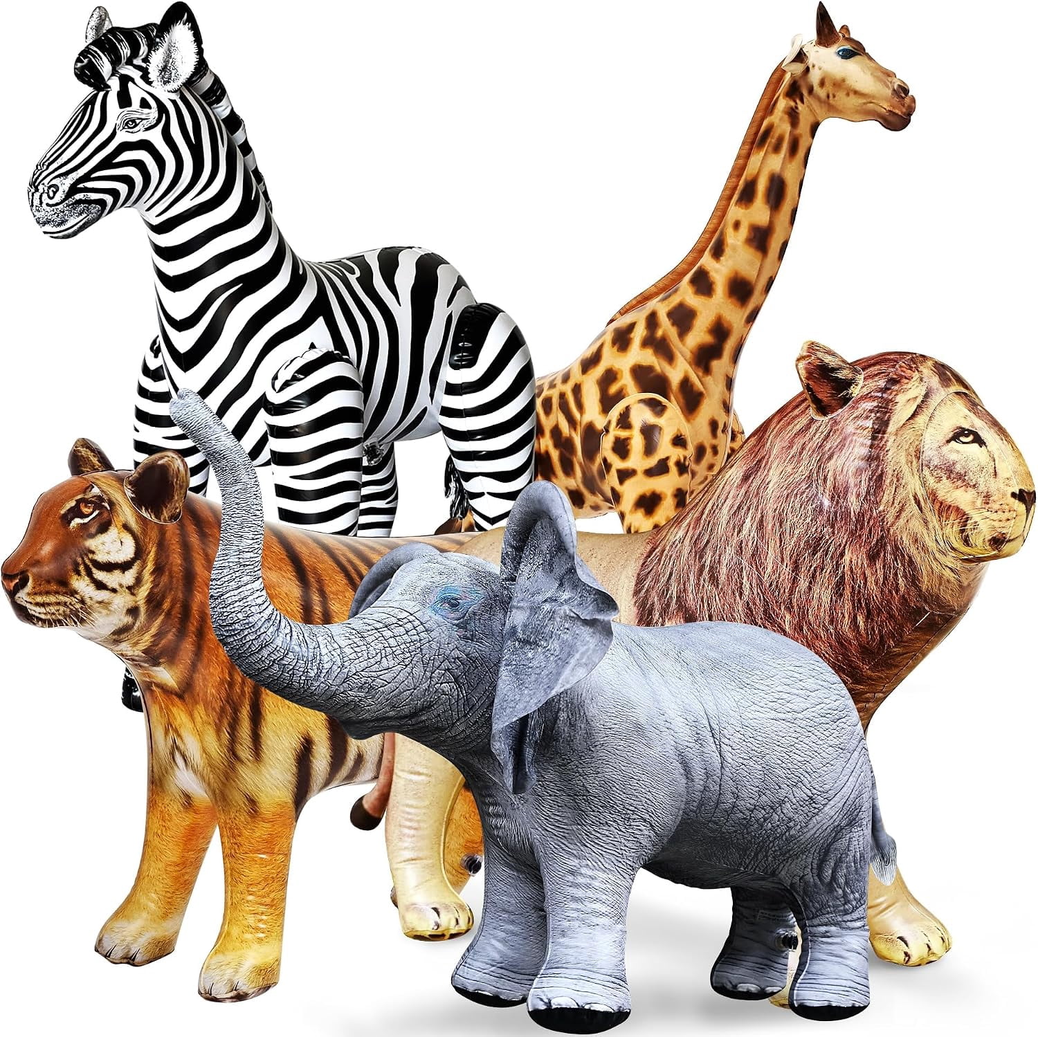 Jet Creations Safari Inflatable Plush Animal 5 Pack (Giraffe
