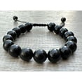 thumbnail image 1 of Jet Crystal Bead Bracelet 8mm, Wholesale Genuine Jet Stretch Gemstone Bracelet, Gift for Men & Women (1), 1 of 8