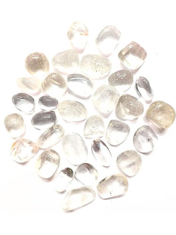 Jet Crystal Quartz Tumbled Stone 100 Grams Approx. 0.75" to 1"inchBeautiful Gemstone Healing Energy Anxiety Relaxation