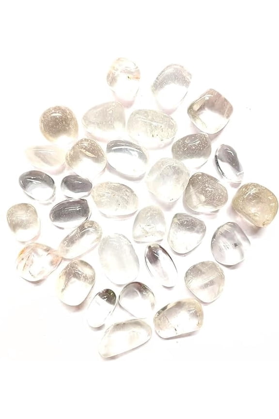 Jet Crystal Quartz Tumbled Stone 100 Grams Approx. 0.75" to 1"inchBeautiful Gemstone Healing Energy Anxiety Relaxation