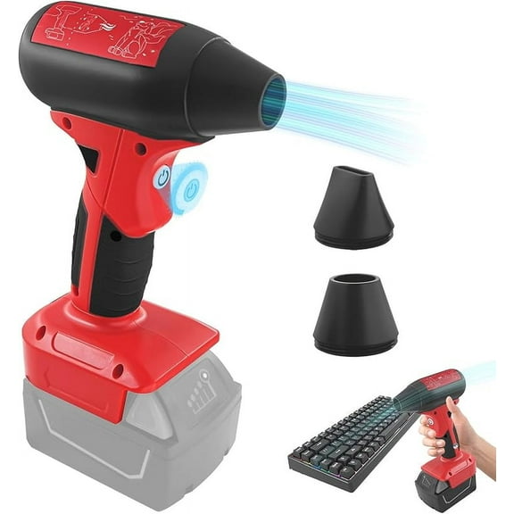 Jet Dry Mini Blower Compatible with Mil-wau-kee 18V Lithium Battery,Jet Fan 130000 RPM Wind Speed 4-Speed Control, Compressed Air Duster, Cordless Handheld Air Blower for Computer Keyboard,Outdoors