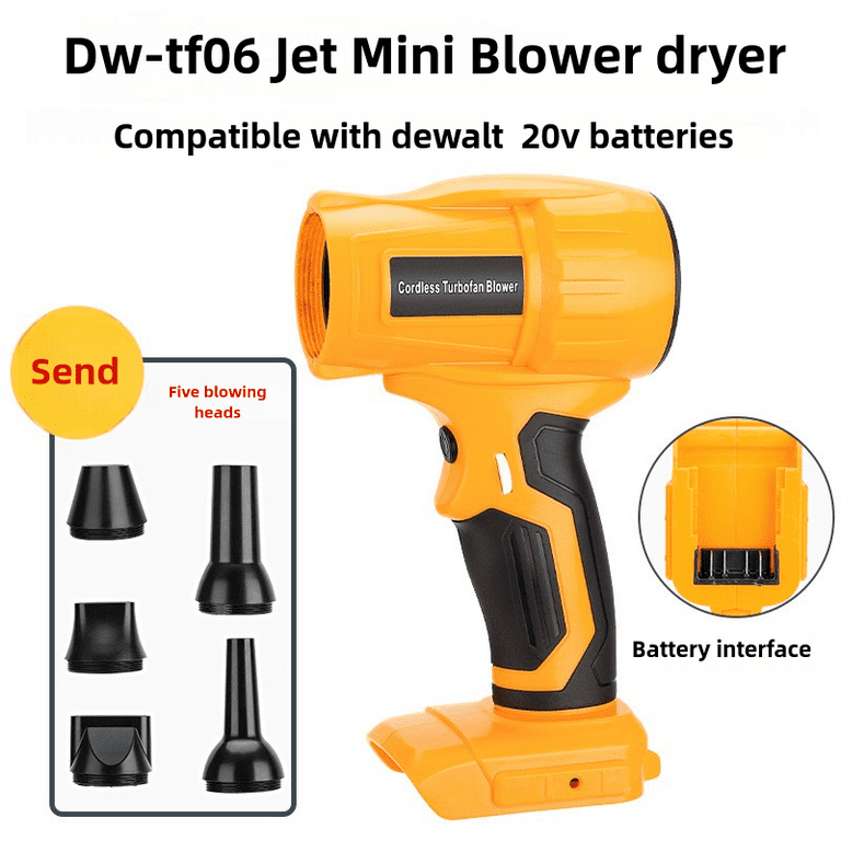 Mini Jet Dry Blower Fan for Dewalt 20V Max Battery, 130000RP