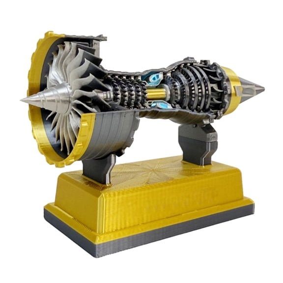Jet Engine Model Kit TR900 Miniature Turbofan 3D Printing Toy Suitable for Teens Learning and Fun with Rotatable Feature
