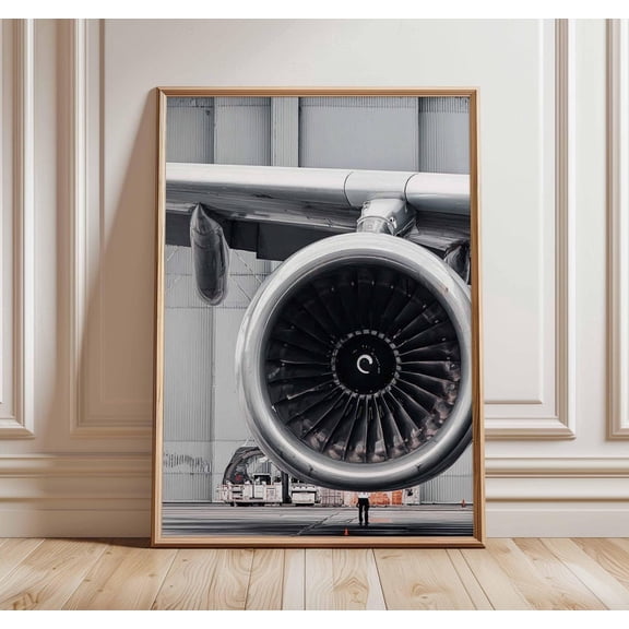 Jet Engine Modern Aviation Poster Unframed Paper Print
