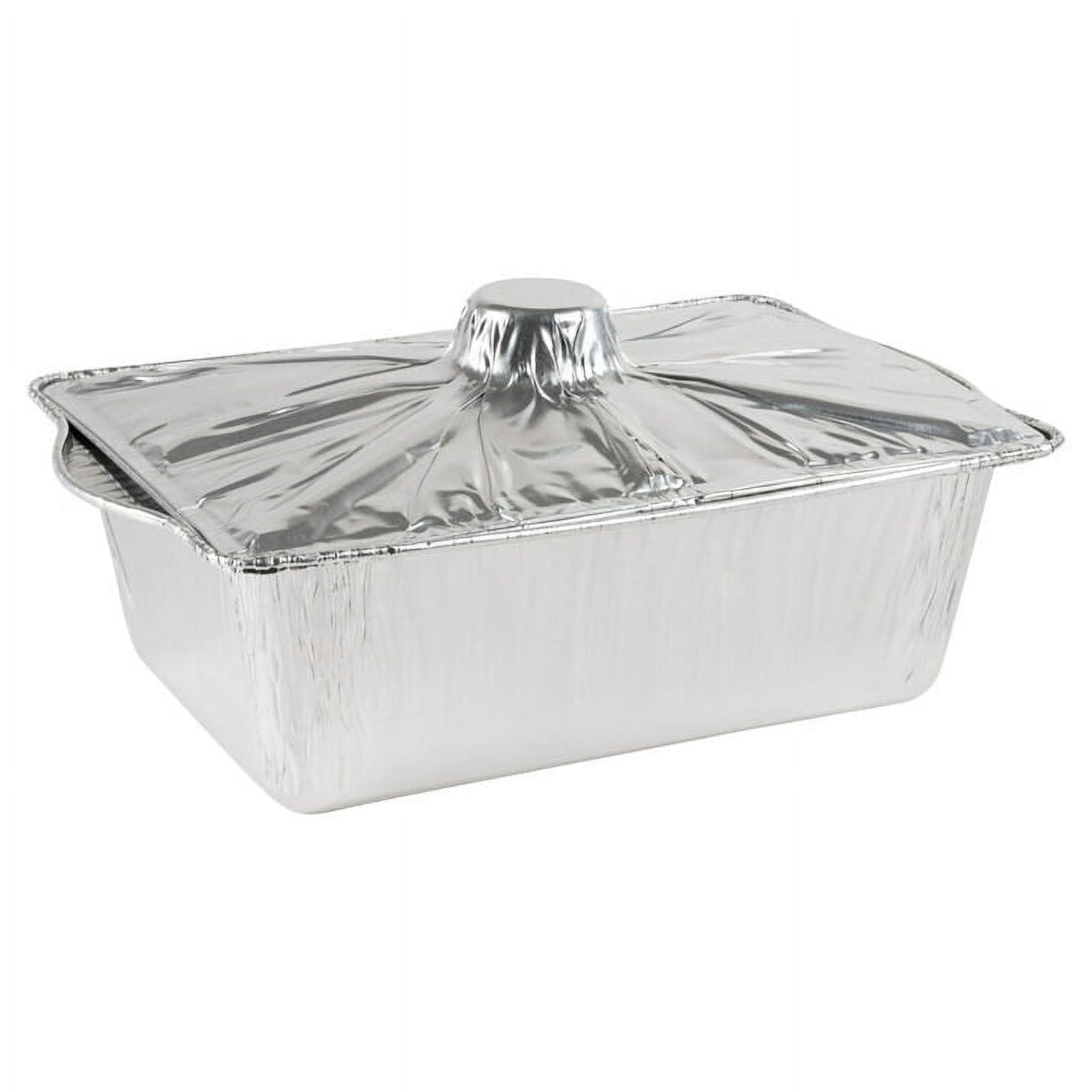 Jet Foil Disposable Aluminum 10 LB Large Rectangle Pots With Lids