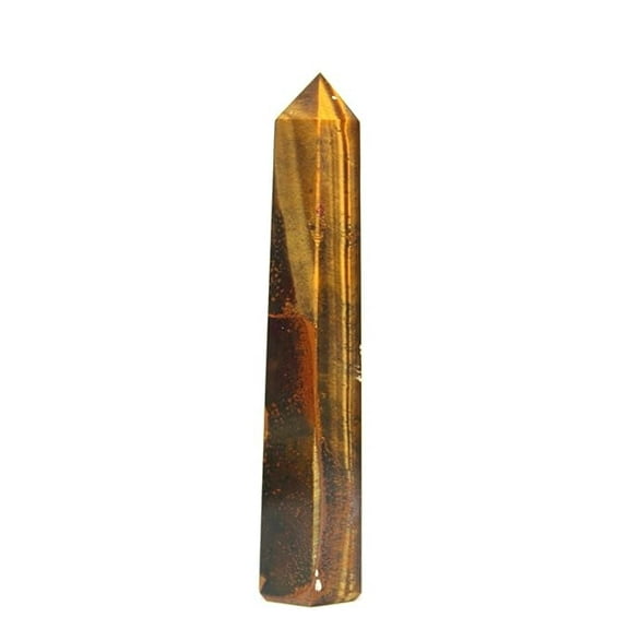 Jet Genuine Tiger Eye Obelisk Tower Jumbo 8 Facet Aura Rock Crystal Natural Polished Earth Spirit Balance Point Gemstone Spiritual Chakra Balancing Psychic Gift Therapy Massage