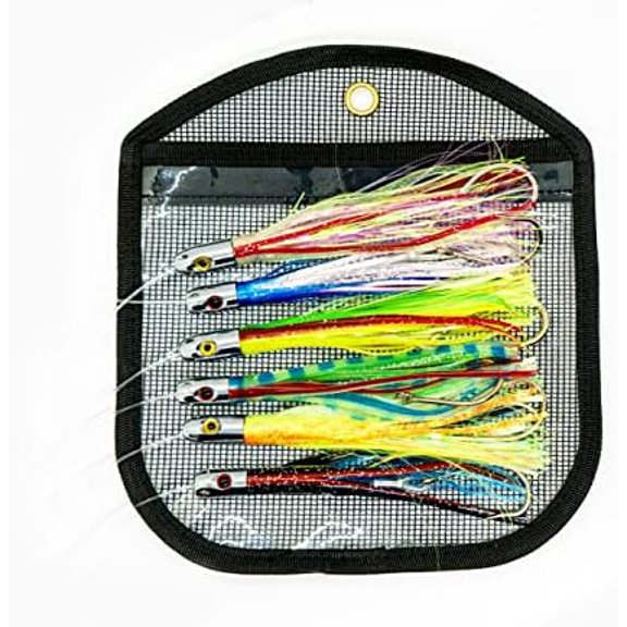 Jet Head Octopus Skirts Trolling Lure Set! Rigged and Ready to Fish! Mahi Mahi, Tuna, Wahoo Fishing$$Sport & Recreation Other