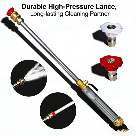 Jet Hose Nozzle High Pressure, Hydro Jet High Pressure Watering Sprayer Cleaning Tool, Colored High-pressure Cleaning Car Washing Water Guns, for Gutter Patio Car Pet Window Glass.