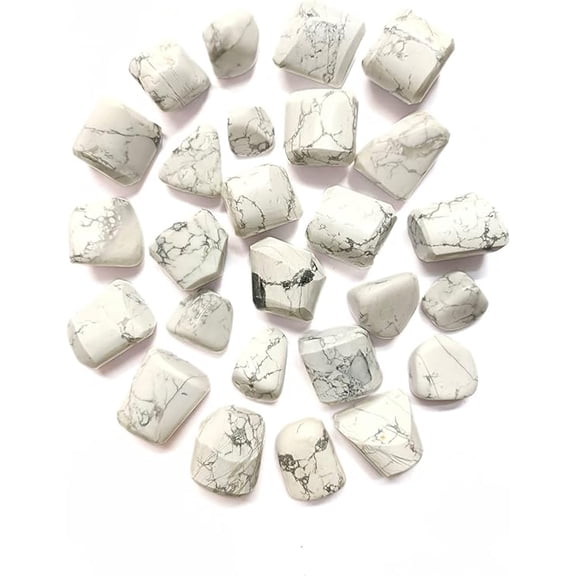 Jet Howlite Tumbled Stone, 100 Grams