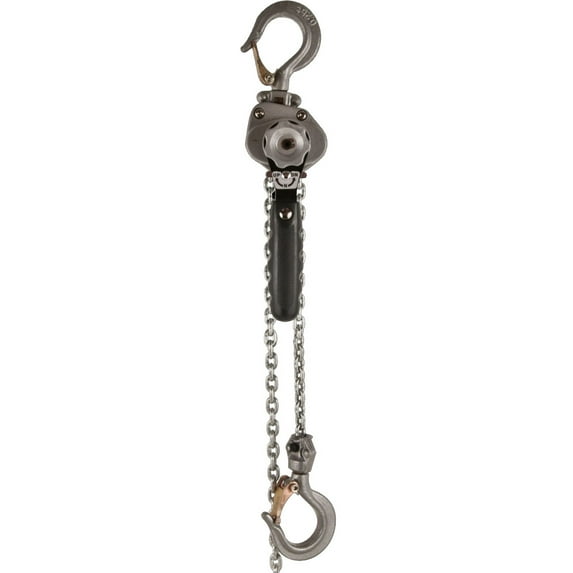 Jet JLH-25-10 0.25 Ton Compact Ratchet Lever Chain Hoist w/ 10 Ft Lift & 2 Hooks