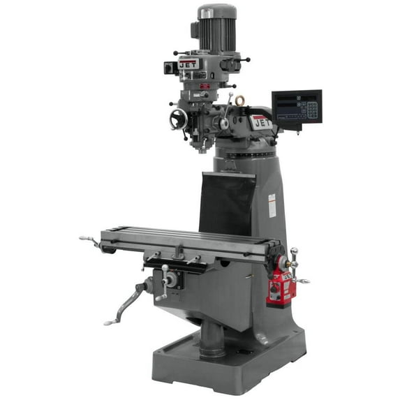 Jet Jtm-1 Mill With 3-Axis Newall Dp700 Dro With X-Axis Powerfeed
