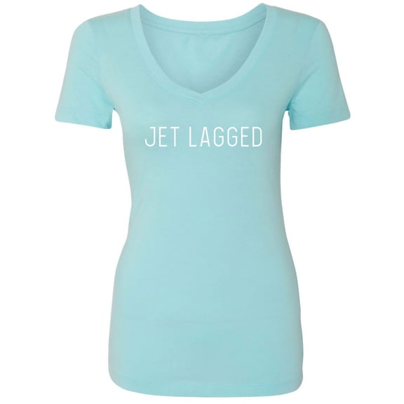 Jet Lagged Womens V-Neck Tee
