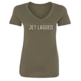 thumbnail image 1 of Jet Lagged Womens V-Neck Tee, 1 of 1