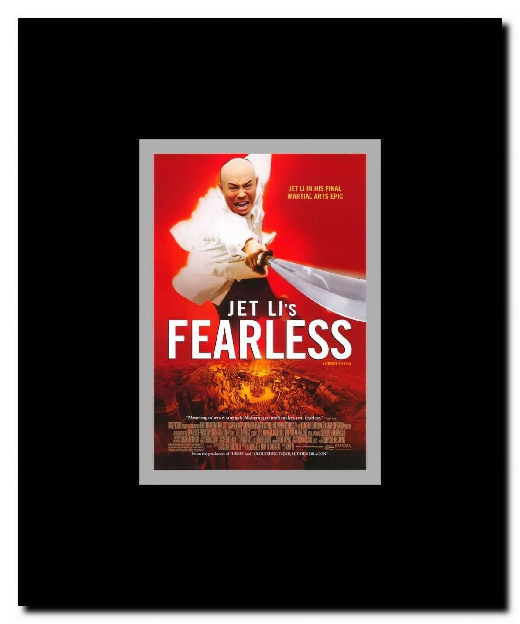 Jet Li's Fearless Framed Movie Poster