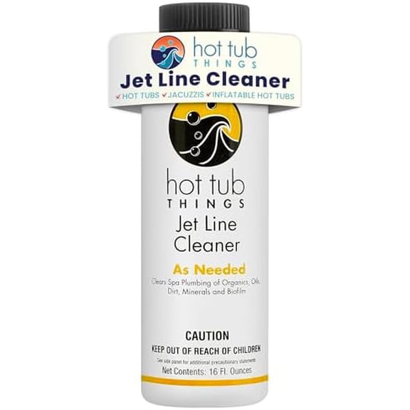 Jet Line Cleaner - Spa and Hot Tub Care, Keeps Spa Jets Clear of Oils, Dirt, and Minerals, Helps Improve Life Span, Reduces Water Contamination, Fast Acting - 16 Ounce